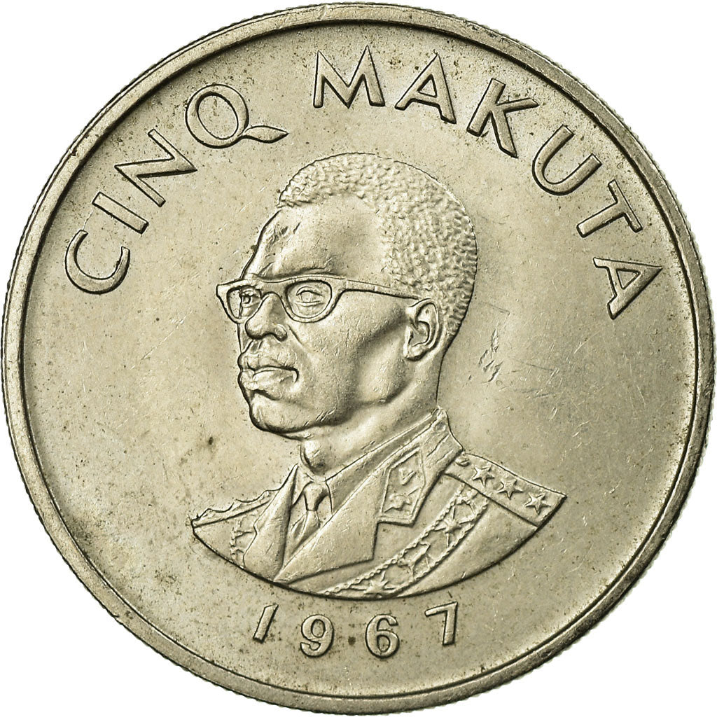 Coin, CONGO, DEMOCRATIC REPUBLIC, 5 Makuta, 1967, Paris, EF(40-45)