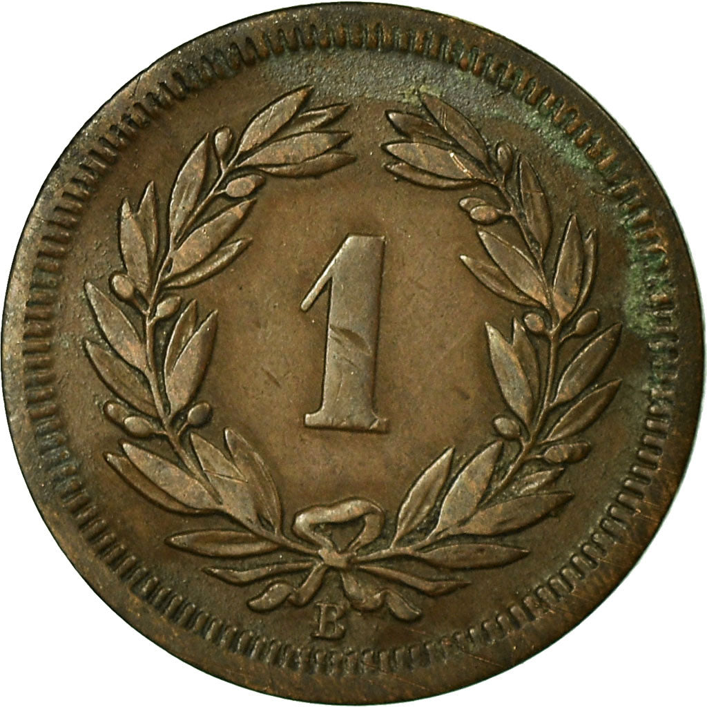 Coin, Switzerland, Rappen, 1856, Bern, VF(30-35), Bronze, KM:3.1