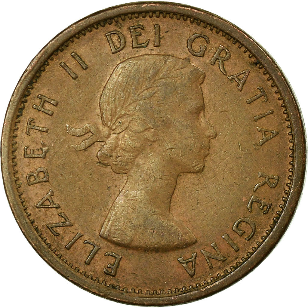 Moneda, Canadá, Elizabeth II, Cent, 1963, Royal Canadian Mint, Ottawa, MBC
