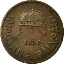 Coin, Hungary, Filler, 1936, Budapest, VF(30-35), Bronze, KM:505