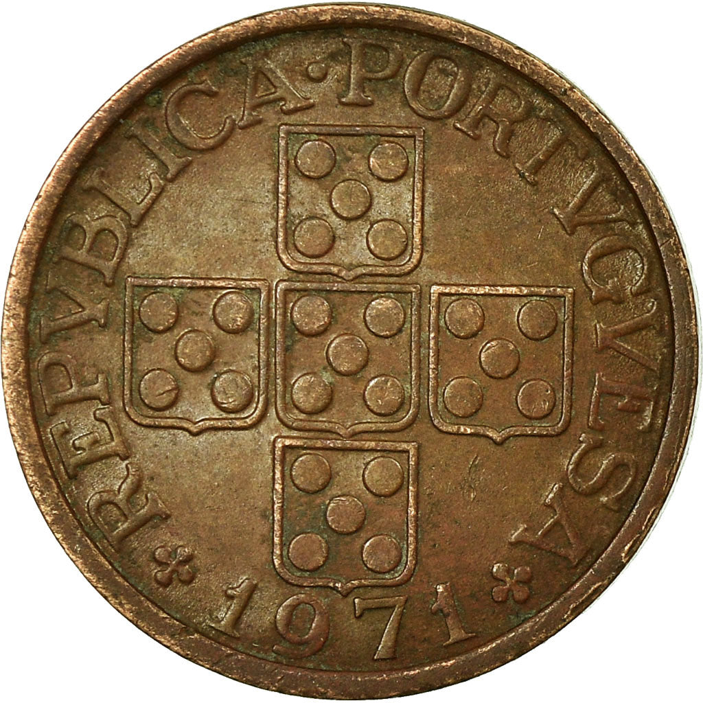 Moneta, Portogallo, 20 Centavos, 1971, BB, Bronzo, KM:595