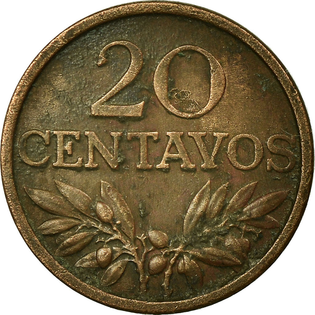 Moneta, Portogallo, 20 Centavos, 1971, BB, Bronzo, KM:595