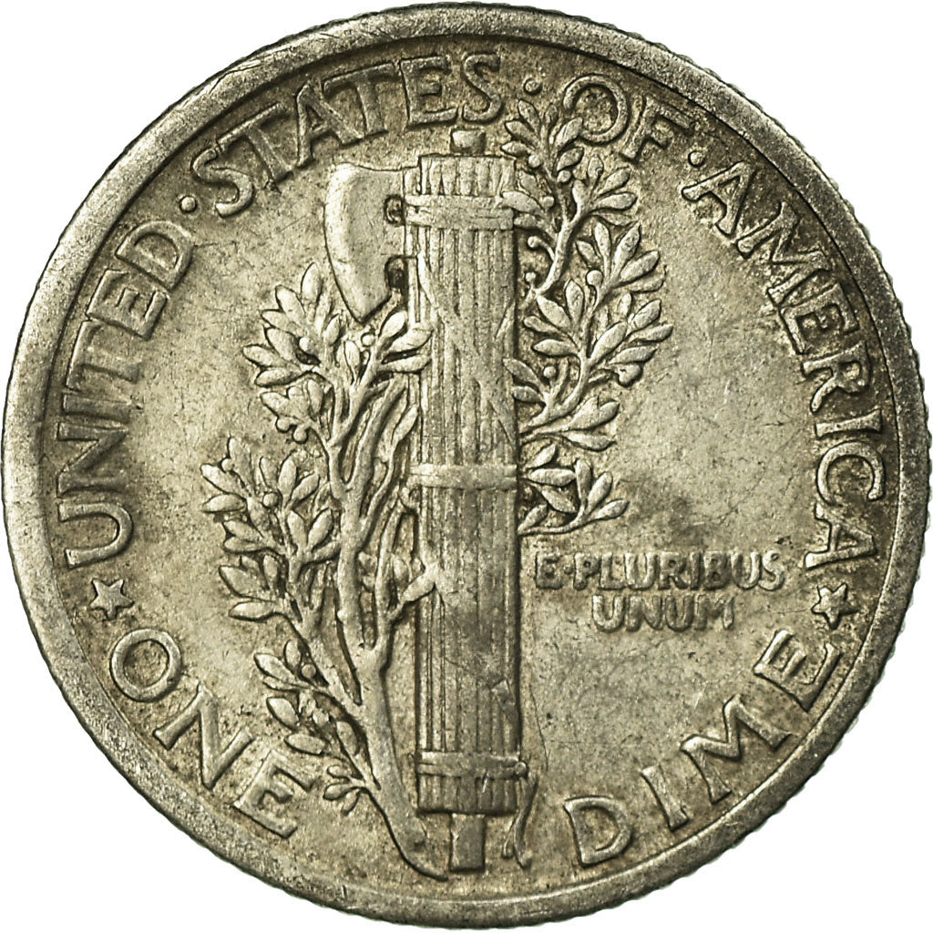 Coin, United States, Mercury Dime, Dime, 1917, U.S. Mint, Philadelphia