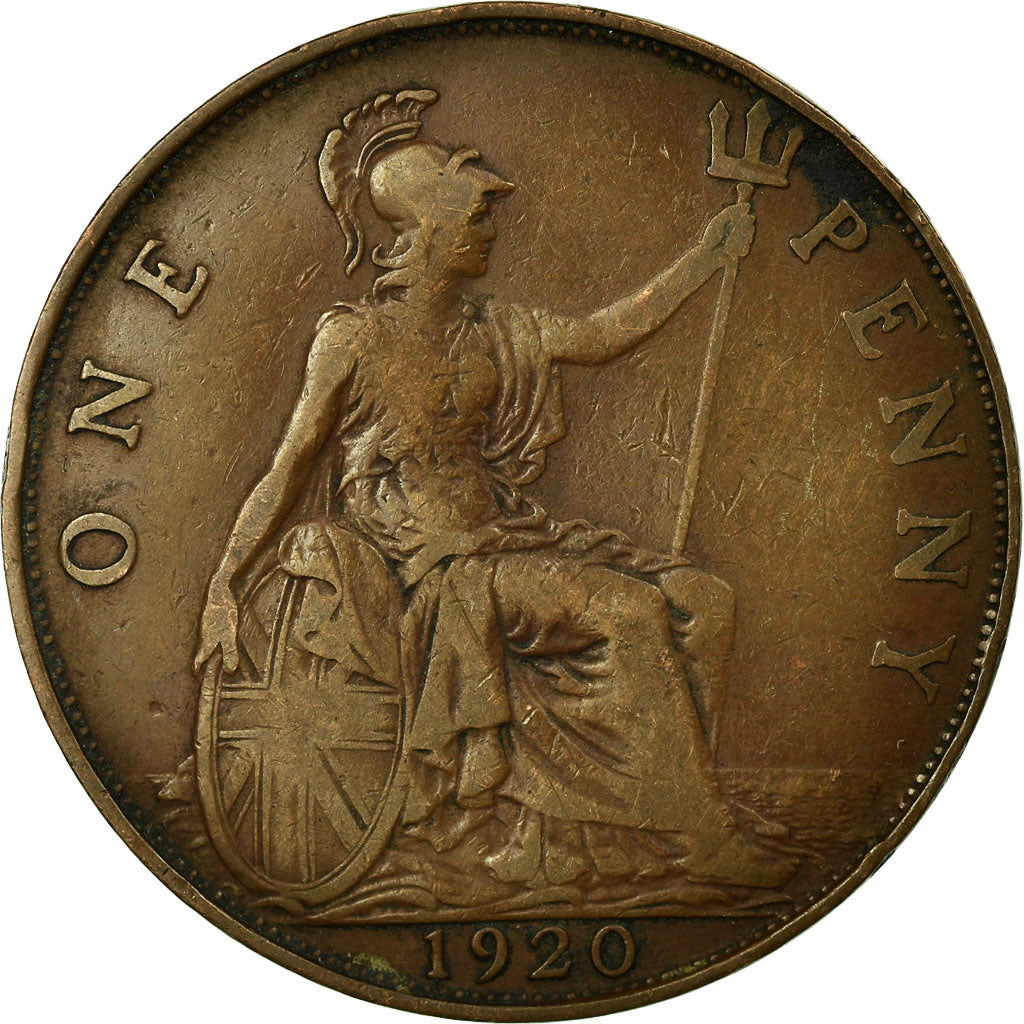 Monnaie, Grande-Bretagne, George V, Penny, 1920, TTB, Bronze, KM:810