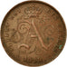 Moneta, Belgio, Albert I, 2 Centimes, 1919, MB+, Rame, KM:64