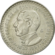 Coin, Mexico, Peso, 1957, Mexico City, EF(40-45), Silver, KM:458