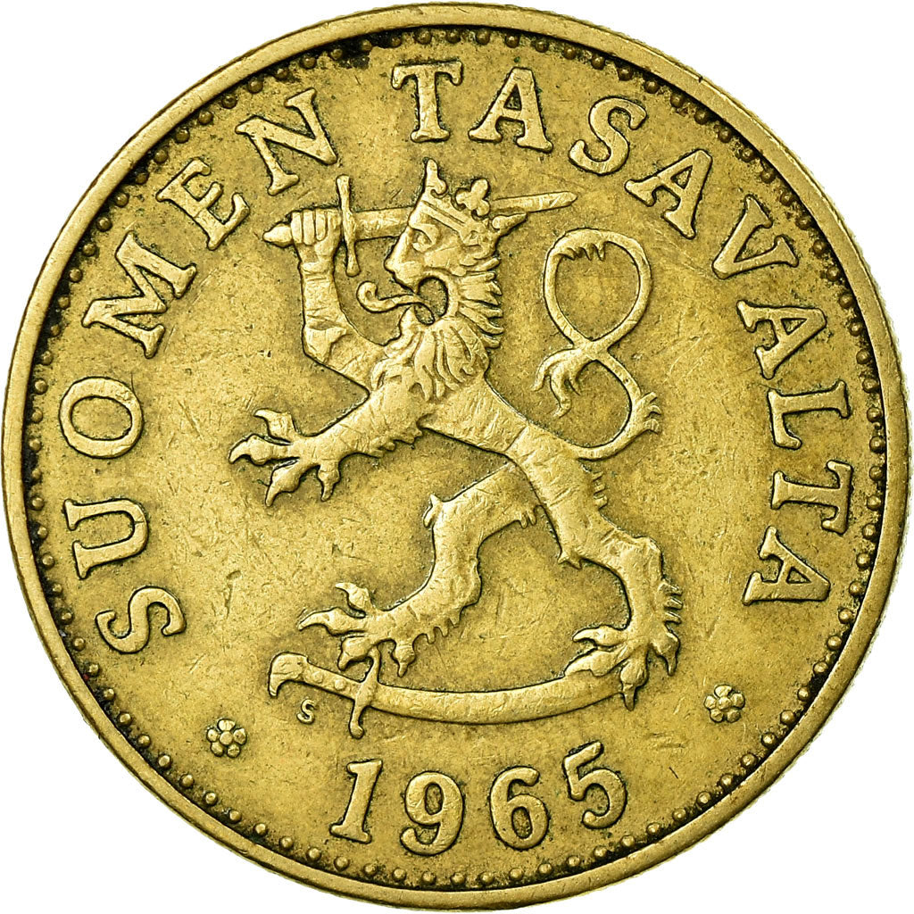 Moneta, Finlandia, 50 Penniä, 1965, EF(40-45), Aluminium-Brąz, KM:48