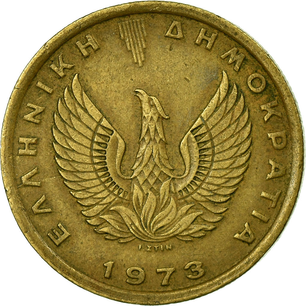 Moneta, Grecia, Constantine II, Drachma, 1973, BB, Nichel-ottone, KM:107