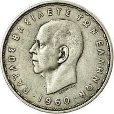 Coin, Greece, Paul I, 20 Drachmai, 1960, EF(40-45), Silver, KM:85