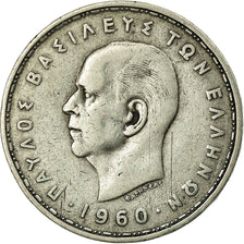 Coin, Greece, Paul I, 20 Drachmai, 1960, EF(40-45), Silver, KM:85