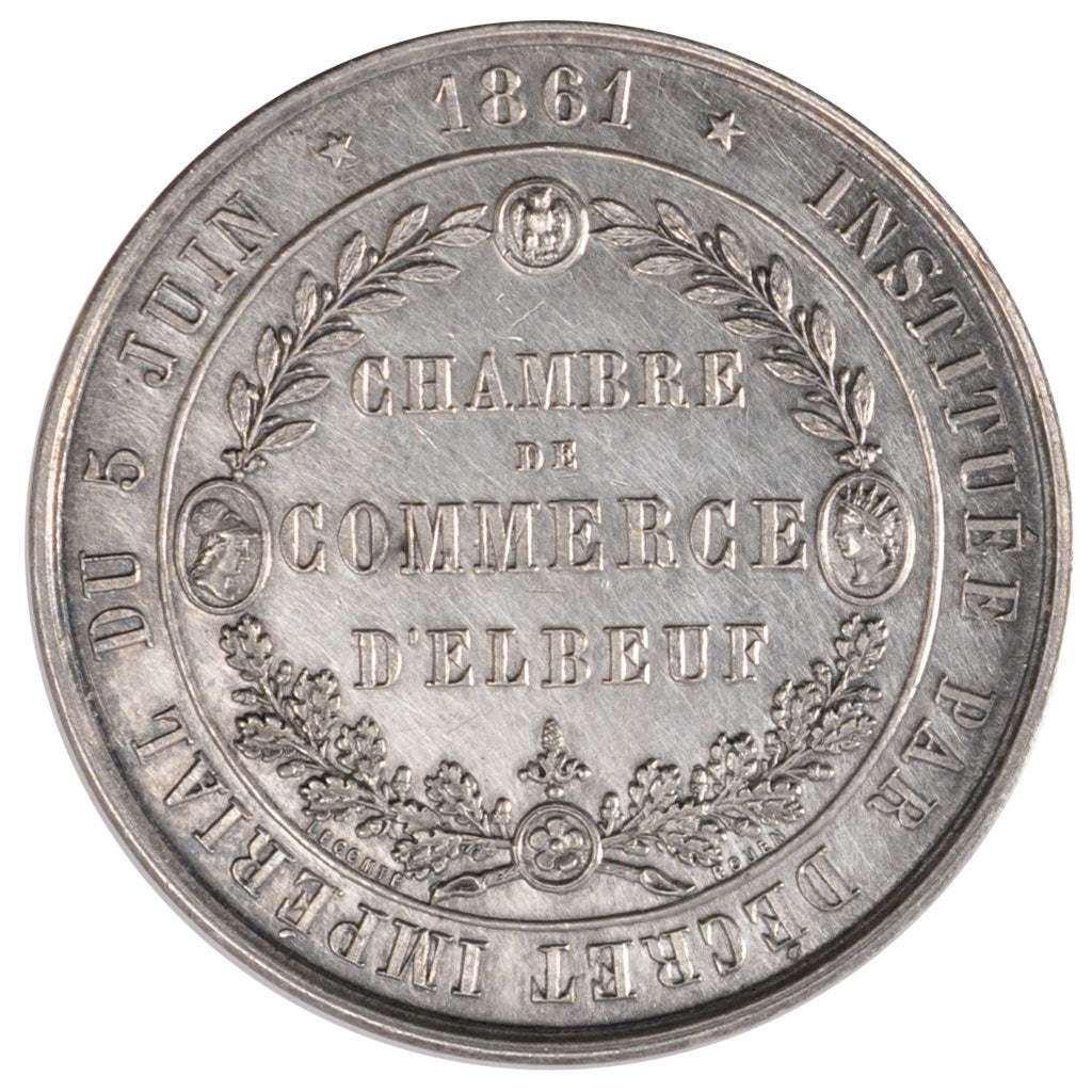 France, Chamber of Commerce, Token, MS(60-62), Silver, 14.23