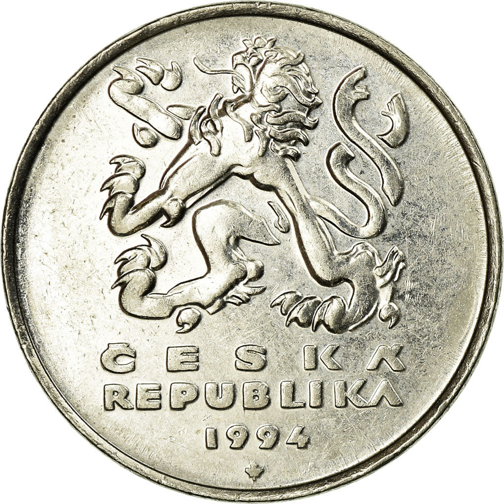 Münze, Tschechische Republik, 5 Korun, 1994, SS, Nickel plated steel, KM:8