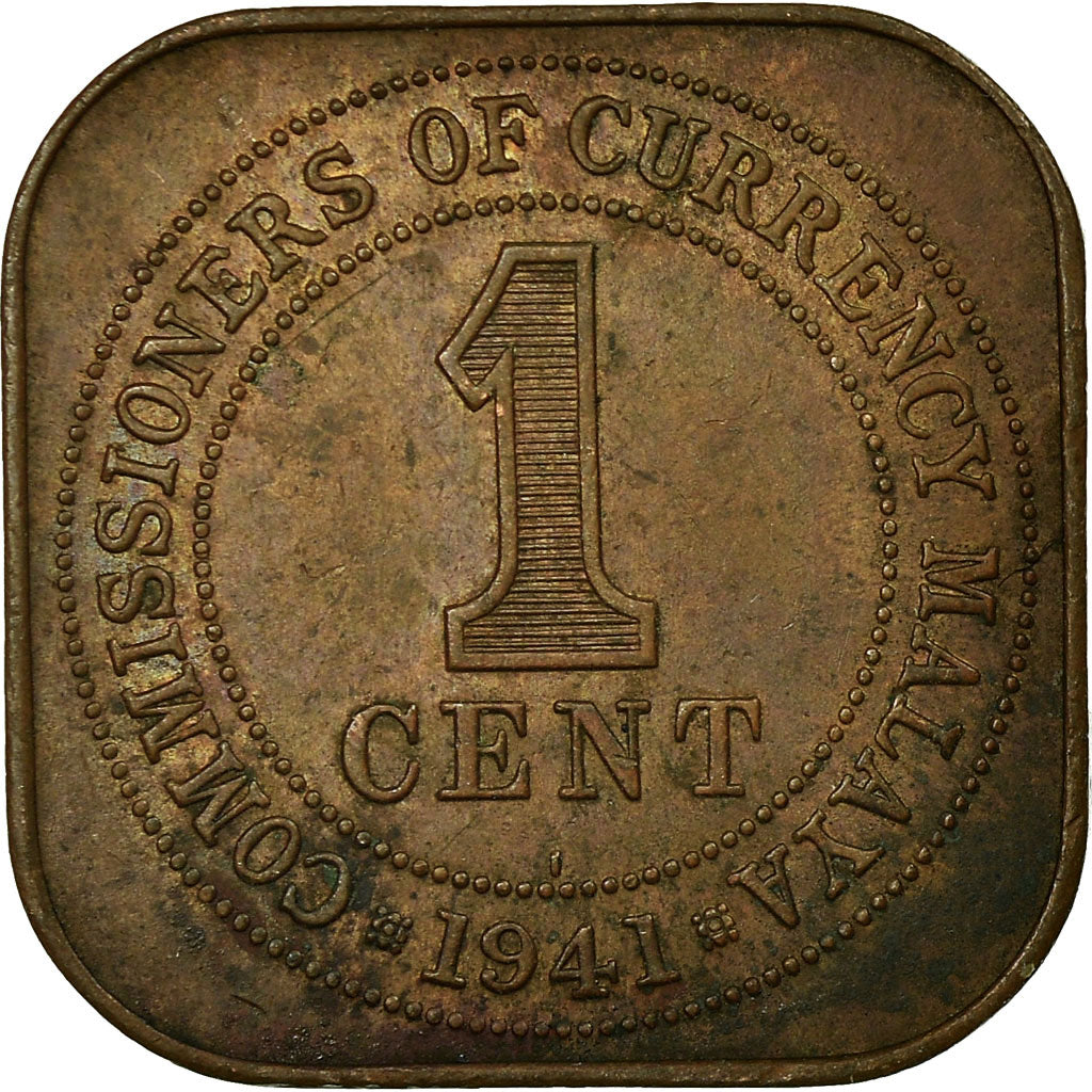 Münze, MALAYA, Cent, 1941, SS, Bronze, KM:2