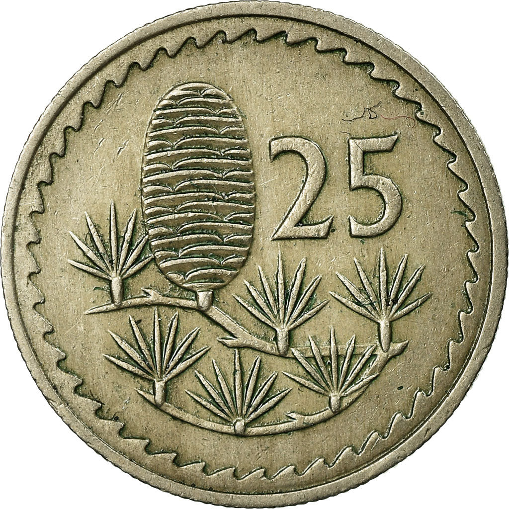 Coin, Cyprus, 25 Mils, 1968, EF(40-45), Copper-nickel, KM:40
