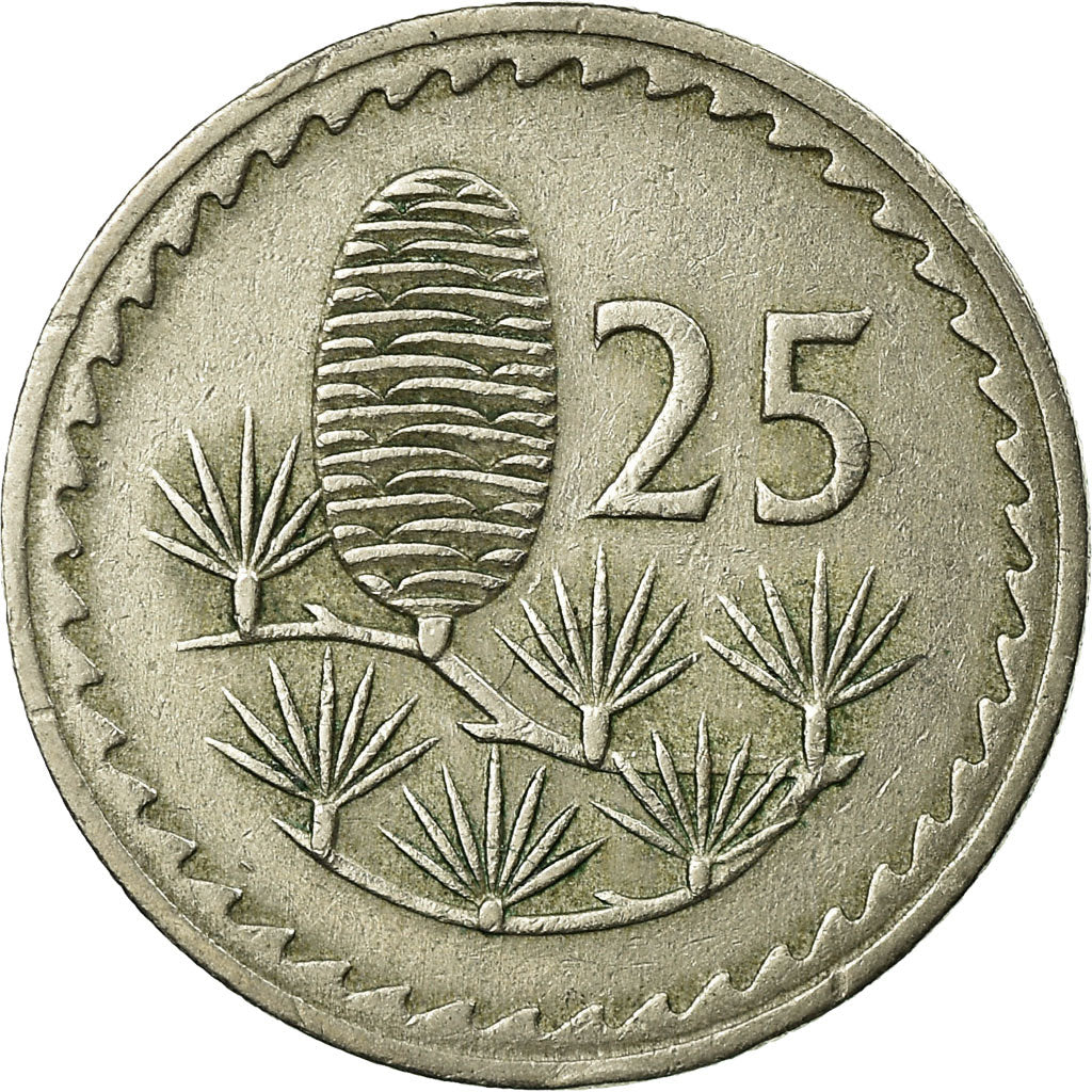 Coin, Cyprus, 25 Mils, 1963, EF(40-45), Copper-nickel, KM:40