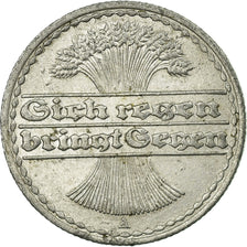 Coin, GERMANY, WEIMAR REPUBLIC, 50 Pfennig, 1919, Berlin, EF(40-45), Aluminum