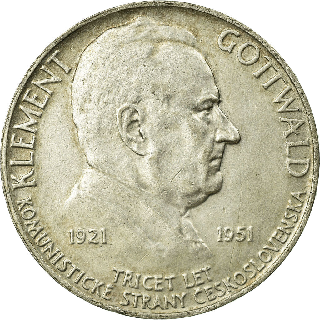 Coin, Czechoslovakia, 100 Korun, 1951, EF(40-45), Silver, KM:33