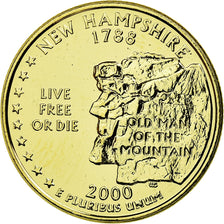 Coin, United States, New Hampshire, Quarter, 2000, golden, AU(55-58)