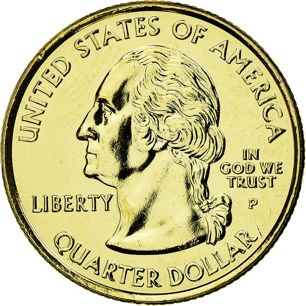 Coin, United States, New Hampshire, Quarter, 2000, golden, AU(55-58)