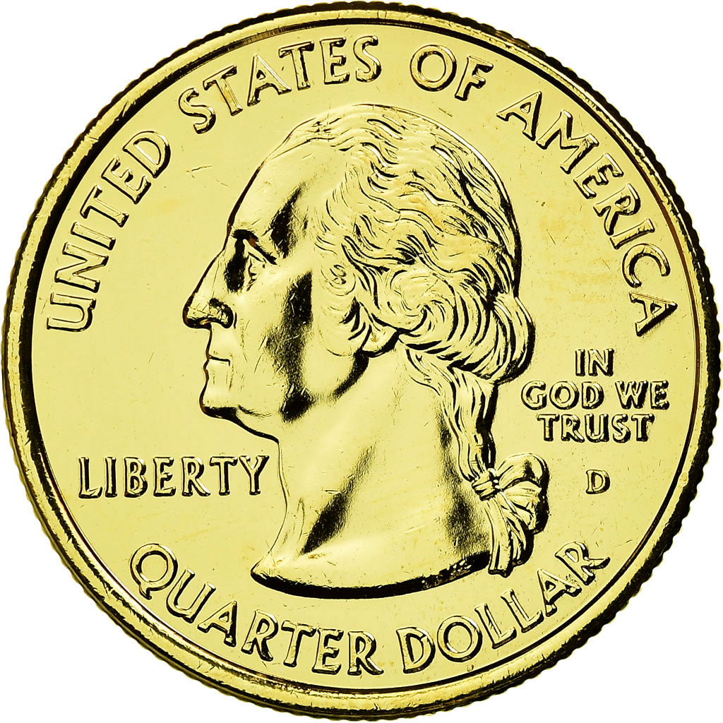 Coin, United States, Rhode Island, Quarter, 2001, golden, AU(55-58)