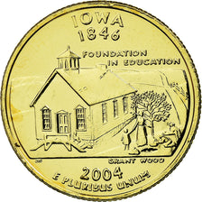 Coin, United States, Iowa, Quarter, 2004, golden, AU(55-58), Copper-nickel