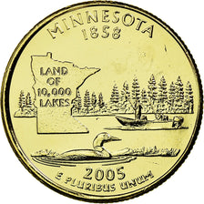 Moneta, Stati Uniti, Minnesota, Quarter, 2005, golden, SPL-, Rame-nichel