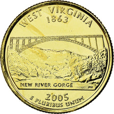 Coin, United States, West Virginia, Quarter, 2005, golden, AU(55-58)