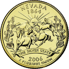 Moneta, USA, Nevada, Quarter, 2006, golden, AU(55-58), Miedź-Nikiel