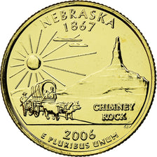 Moneta, USA, Nebraska, Quarter, 2006, golden, AU(55-58), Miedź-Nikiel