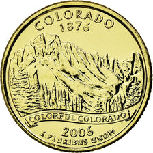 Münze, Vereinigte Staaten, Colorado, Quarter, 2006, golden, VZ, Copper-nickel
