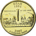 Moneda, Estados Unidos, Utah, Quarter, 2007, golden, EBC, Cobre - níquel