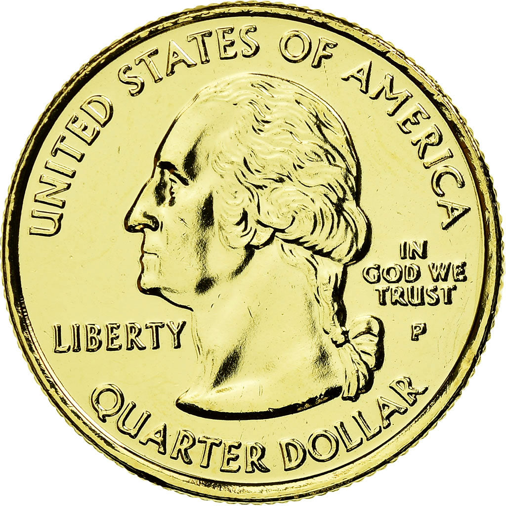 Moneda, Estados Unidos, Wyoming, Quarter, 2007, golden, EBC, Cobre - níquel