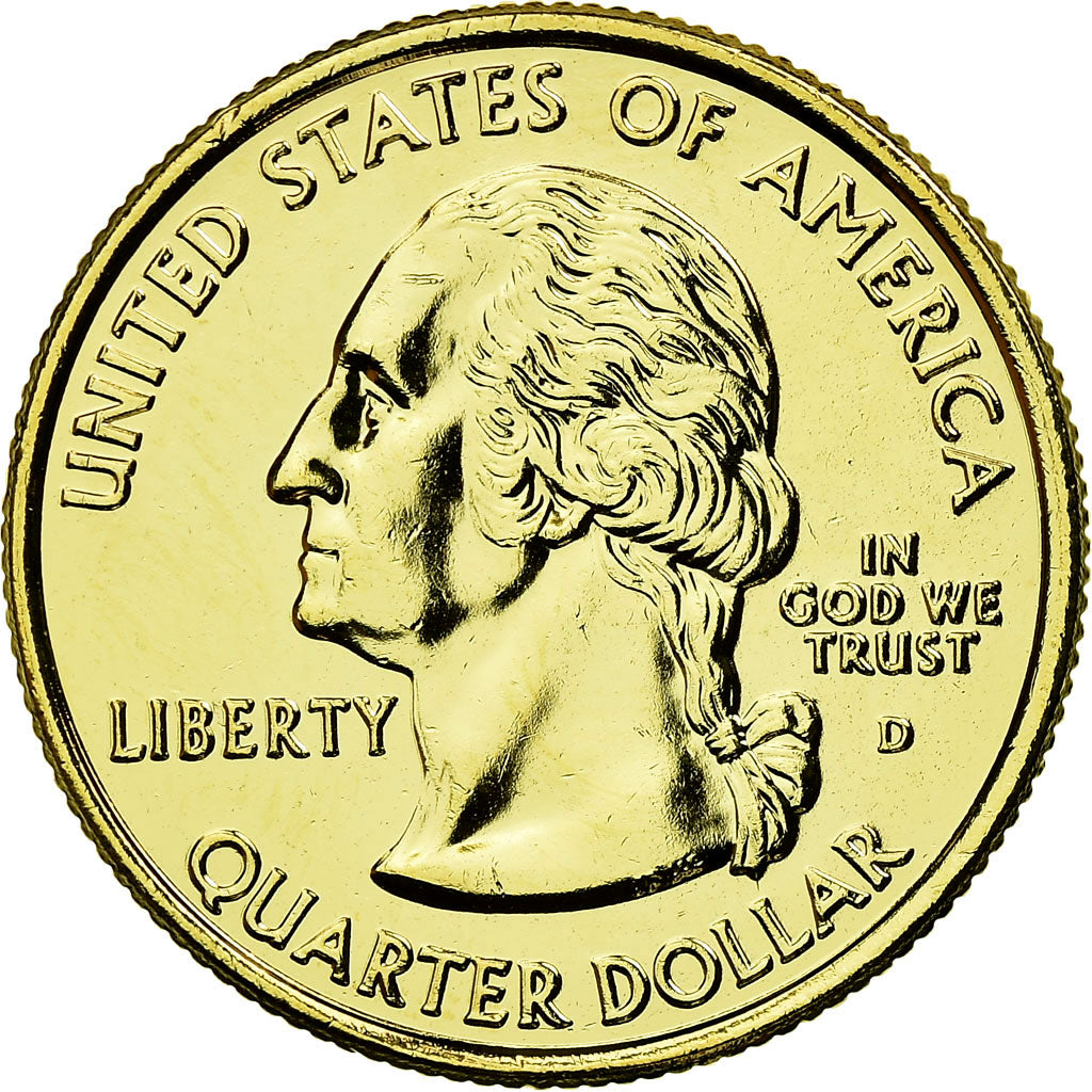 Moneta, USA, New Mexico, Quarter, 2008, golden, AU(55-58), Miedź-Nikiel