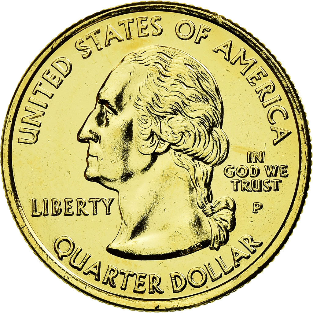 Coin, United States, Oklahoma, Quarter, 2008, golden, AU(55-58), Copper-nickel