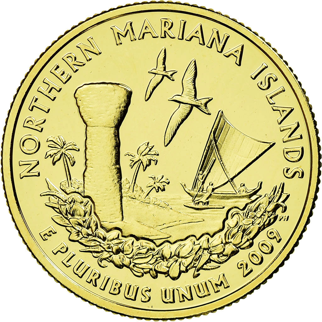 Monnaie, États-Unis, Northern Mariana Islands, Quarter, 2009, golden, SUP