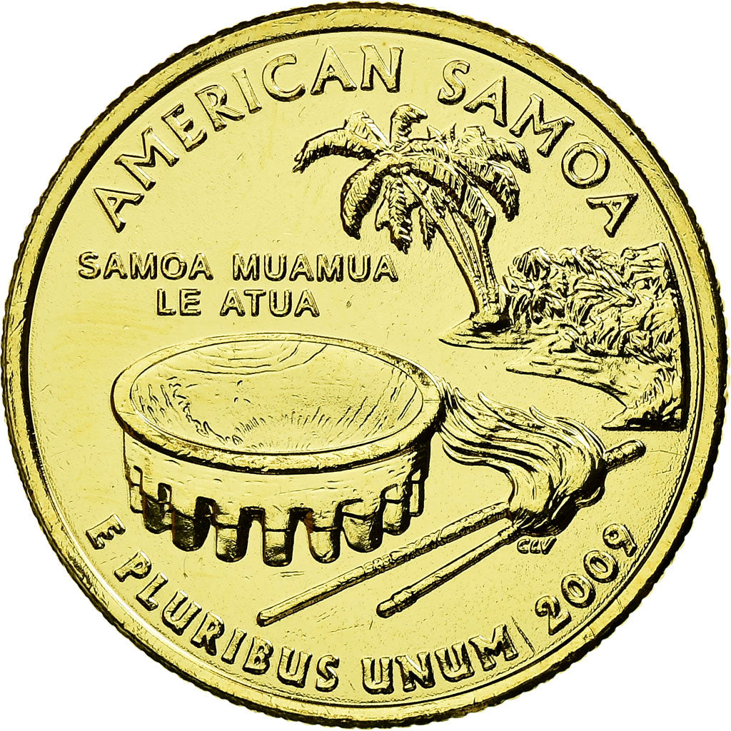 Monnaie, États-Unis, American Samoa, Quarter, 2009, golden, SUP, Copper-nickel