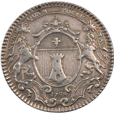 France, Chamber of Commerce, Token, 1738, AU(50-53), Silver, 7.24