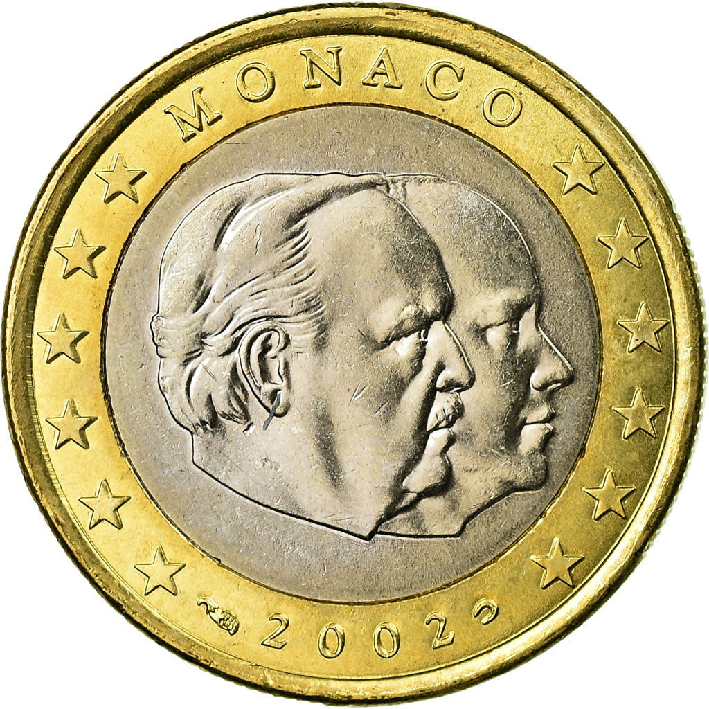 Monaco, Euro, 2002, UNZ, Bi-Metallic, KM:173