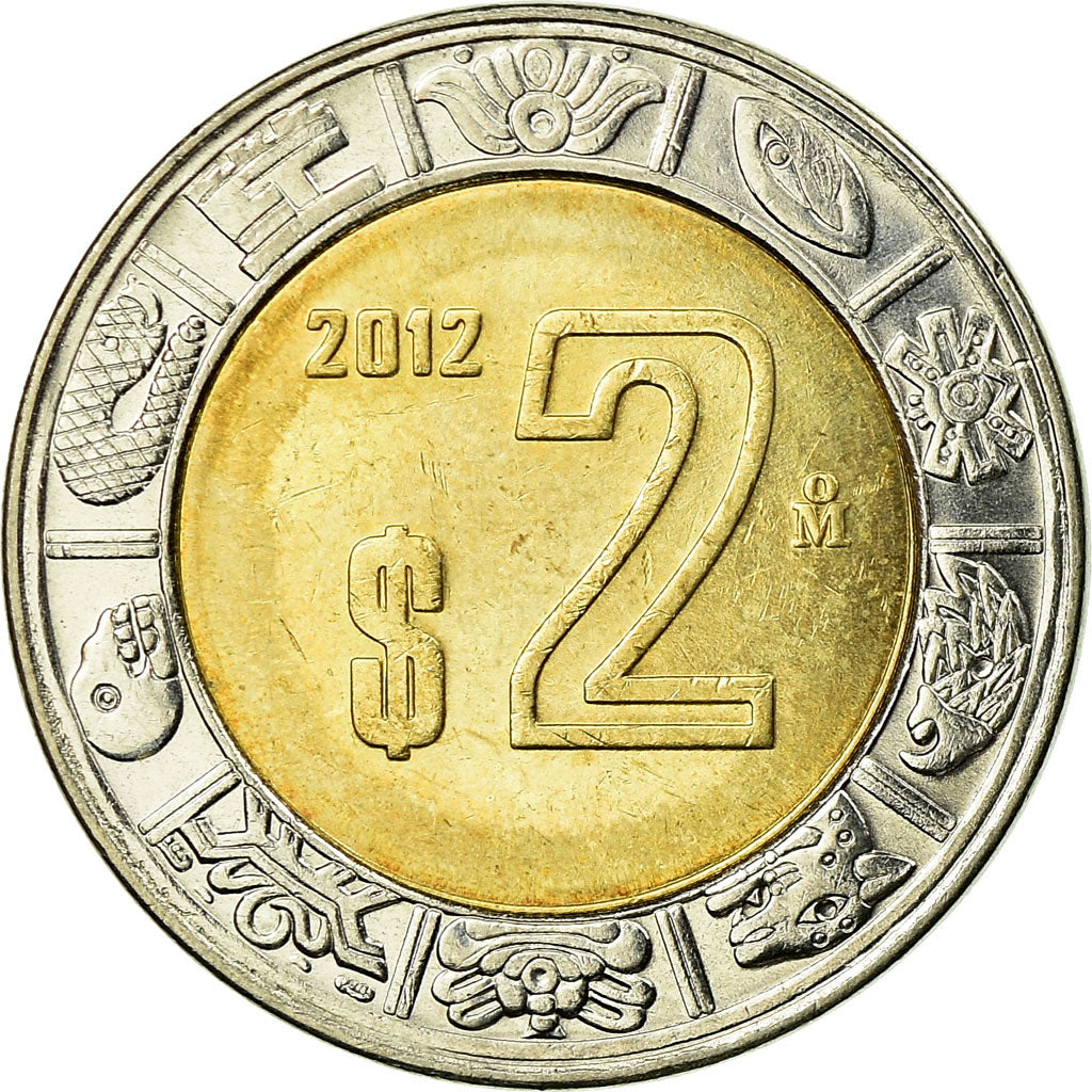 Monnaie, Mexique, 2 Pesos, 2012, Mexico City, TTB, Bi-Metallic, KM:604