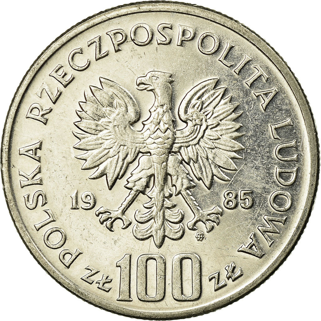 Moneta, Polska, 100 Zlotych, 1985, Warsaw, EF(40-45), Nickel platerowany stalą