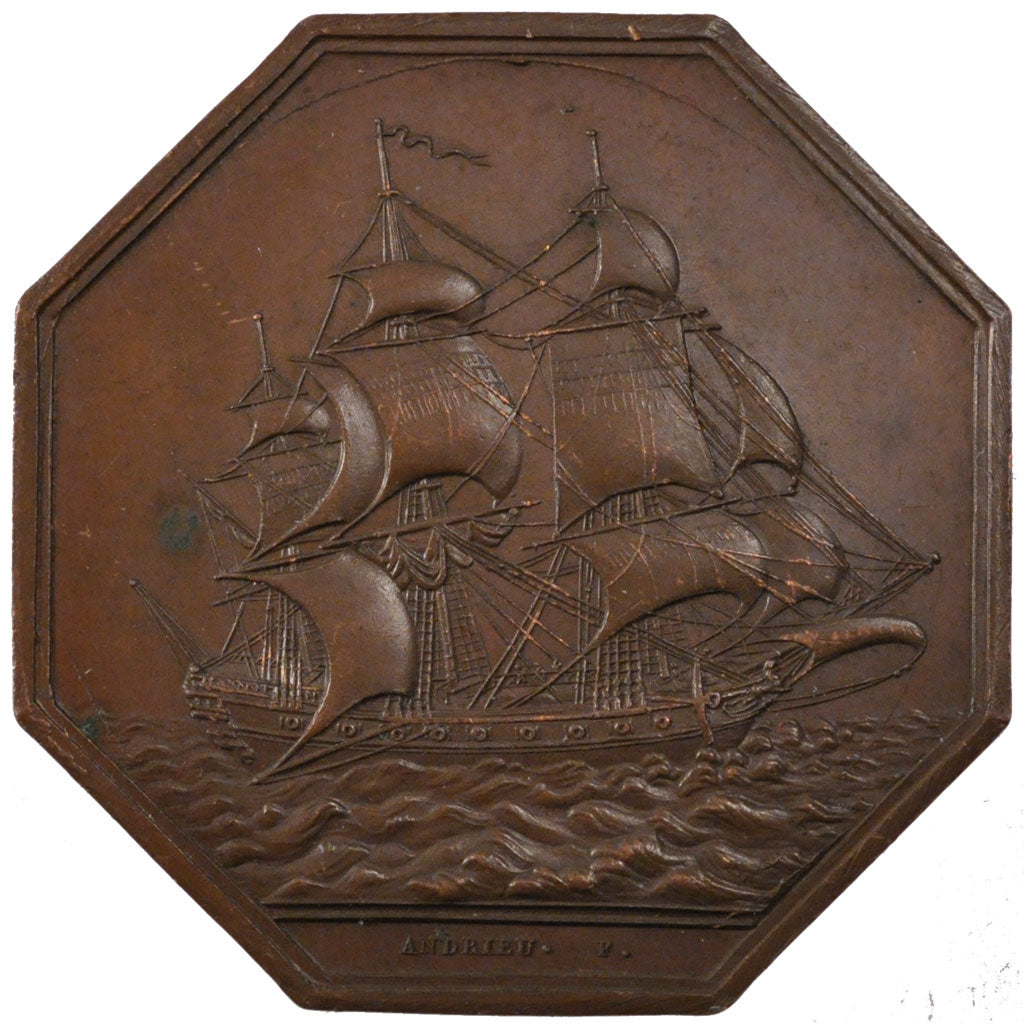 France, Chamber of Commerce, Token, 1803, AU(55-58), Copper, 999.99