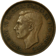 Coin, Great Britain, George VI, Farthing, 1937, EF(40-45), Bronze, KM:843