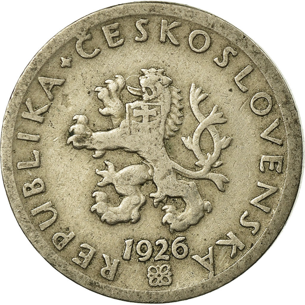 Coin, Czechoslovakia, 20 Haleru, 1926, VF(30-35), Copper-nickel, KM:1