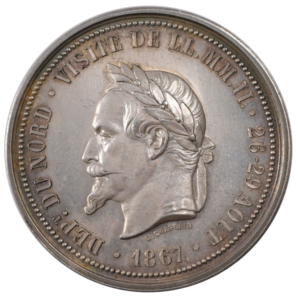 France, Token, Chamber of Commerce, 1867, MS(60-62), Silver