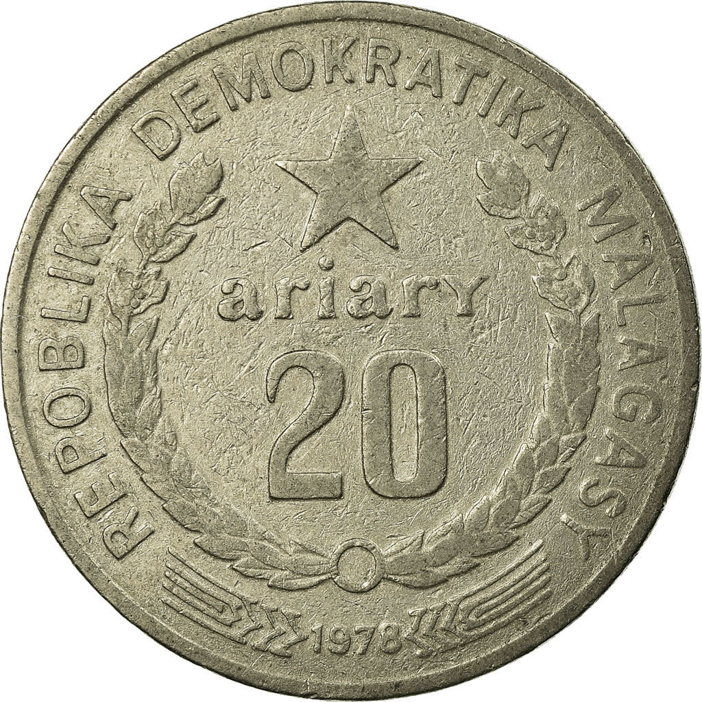 Münze, Madagascar, 20 Francs, 4 Ariary, 1978, Paris, SS, Aluminum-Bronze, KM:12