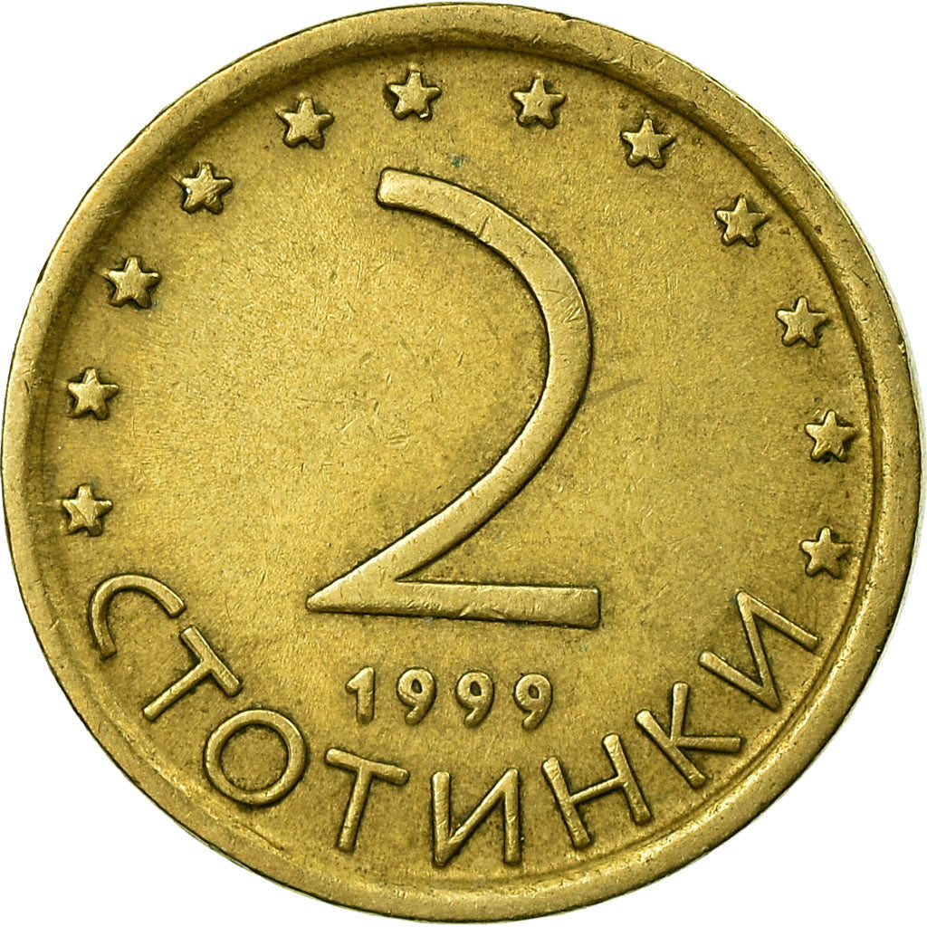 Coin, Bulgaria, 2 Stotinki, 1999, EF(40-45), Aluminum-Bronze, KM:238