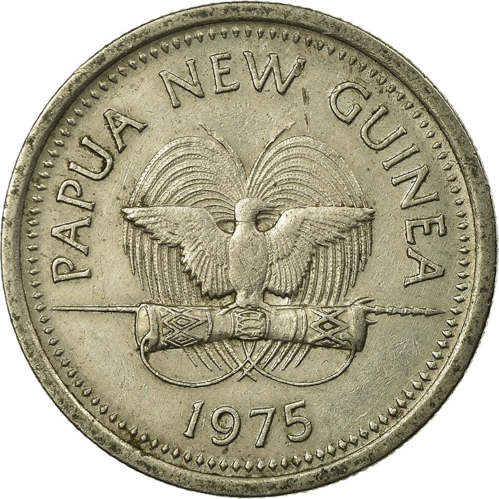 Coin, Papua New Guinea, 5 Toea, 1975, EF(40-45), Copper-nickel, KM:3