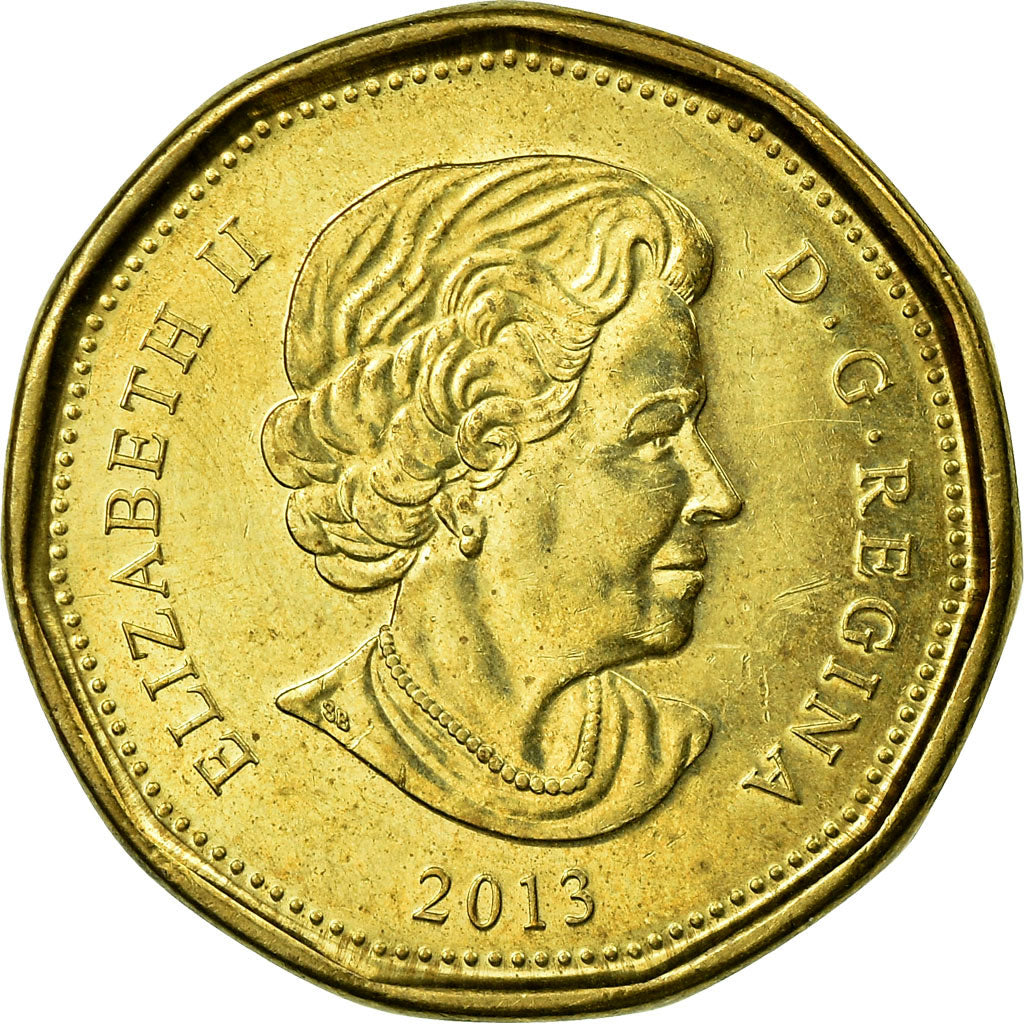 Moneda, Canadá, Elizabeth II, Dollar, 2013, Royal Canadian Mint, MBC, Latón