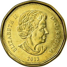 Moneda, Canadá, Elizabeth II, Dollar, 2013, Royal Canadian Mint, MBC, Latón