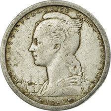 Moeda, África Equatorial Francesa, Franc, 1948, Paris, VF(20-25), Alumínio